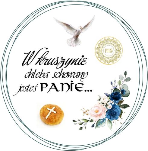 Opłatek na tort KOMUNIJNY PIERWSZA KOMUNIA ŚWIĘTA 20cm wz.15-10668