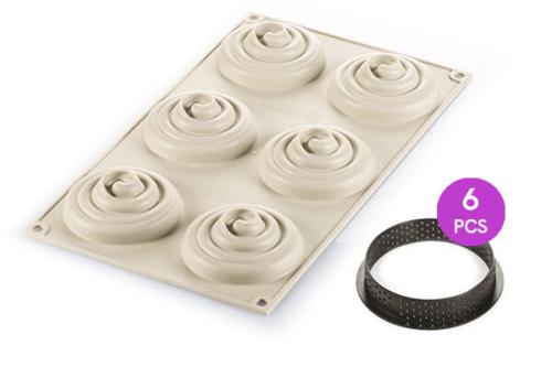 Forma silikonowa do monoporcji  ZESTAW MINI TARTE TWIST SILIKOMART