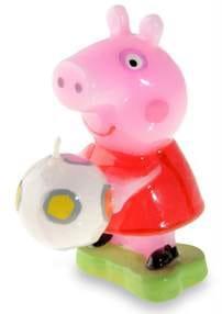 Świeczka na tort 3D ŚWINKA PEPPA Z PIŁKĄ