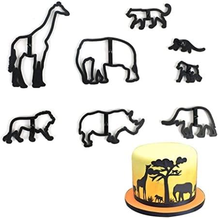 Wykrawacze do masy cukrowej Safari Zwierzęta 8szt