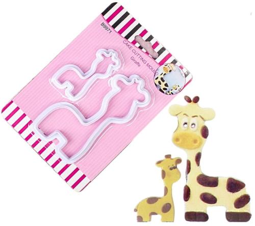 Wykrawacze plastikowe do masy cukrowej Żyrafa 2szt  foremki wykrawacz