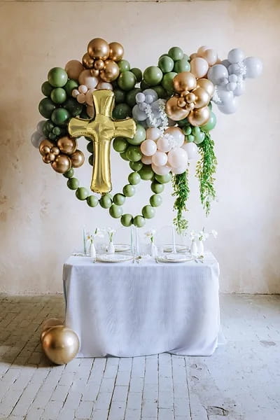 Balon foliowy Krzyż złoty 63x91 cm Pierwsza Komunia Święta-a5a16ef66b4c175be408c155f19efff5