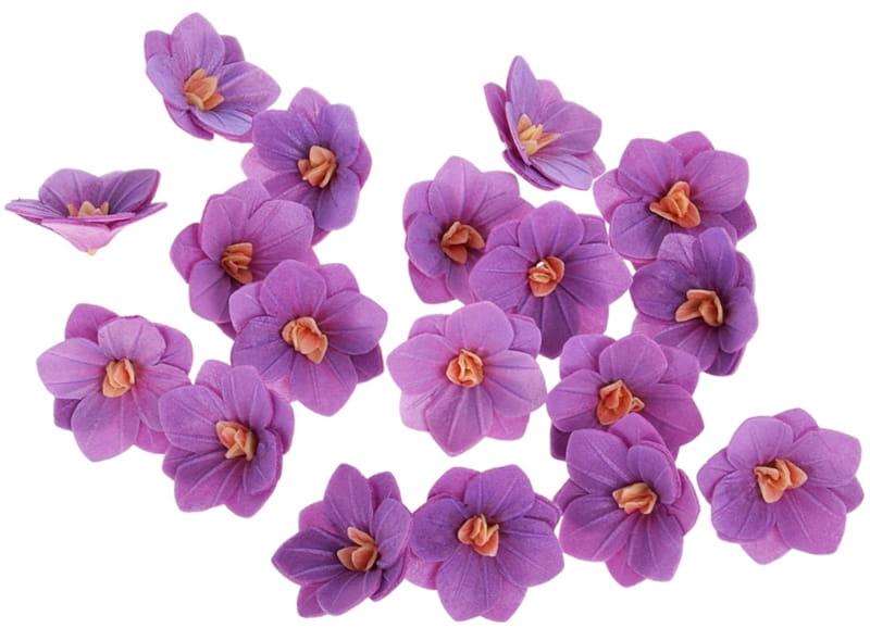 HORTENSJA waflowa fioletowa 18szt kwiat do dekoracji tortów i ciast-8d779701e785260686306caa092ab25e