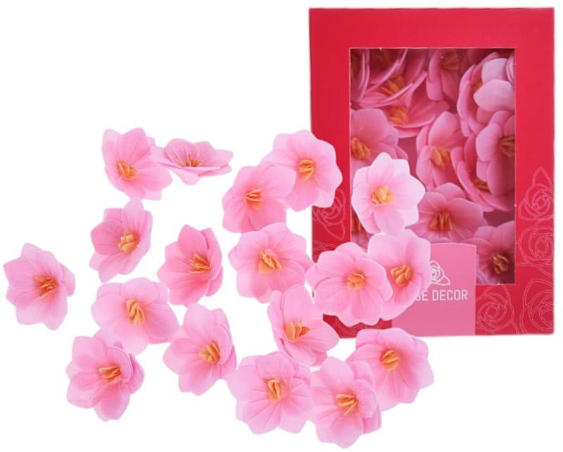 HORTENSJA waflowa różowa 18szt kwiat do dekoracji tortów i ciast-893cc69dff4e0057658c122157692629