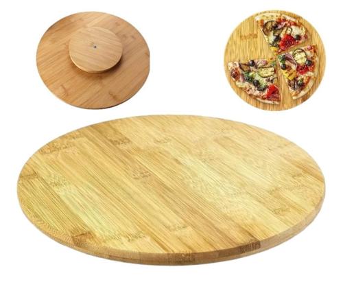 Deska Obrotowa Bambusowa Patera do wędlin sera pizzy 35 cm-0544cab555a2b1a18b40f45da9b27c5c