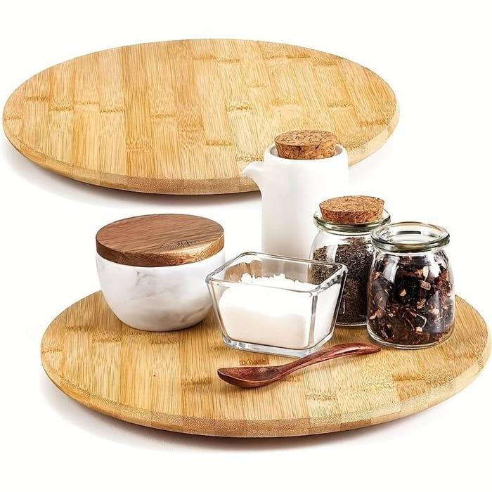 Deska Obrotowa Bambusowa Patera do wędlin sera pizzy 35 cm-2f10dbca38d3cad3e1361e3c18f88c60