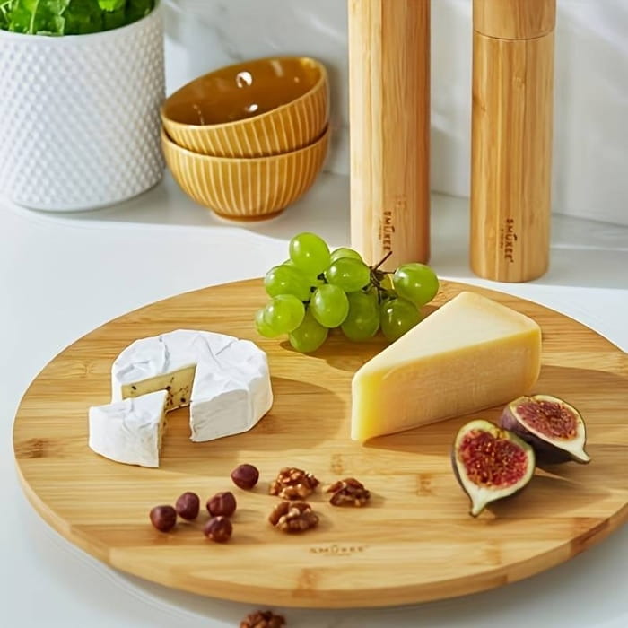 Deska Obrotowa Bambusowa Patera do wędlin sera pizzy 35 cm-d0419346fcb443fde2e0160453404a2e