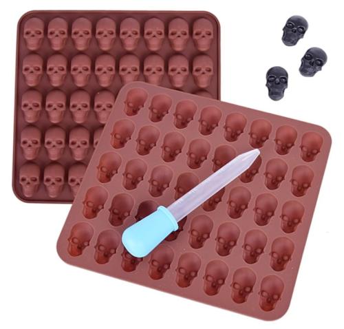 Forma silikonowa do żelków lodu ozdób cukrowych CZASZKI CZASZKA