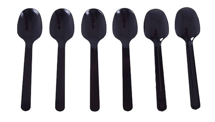 Łyżeczki plastikowe czarne do deserów 10cm/25szt łyżeczka-e3028a588e4227c5ede70c593cf56af8