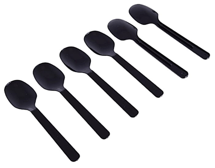 Łyżeczki plastikowe czarne do deserów 10cm/25szt łyżeczka-2ecfd473bd0cf8857fc0620ed25dae81