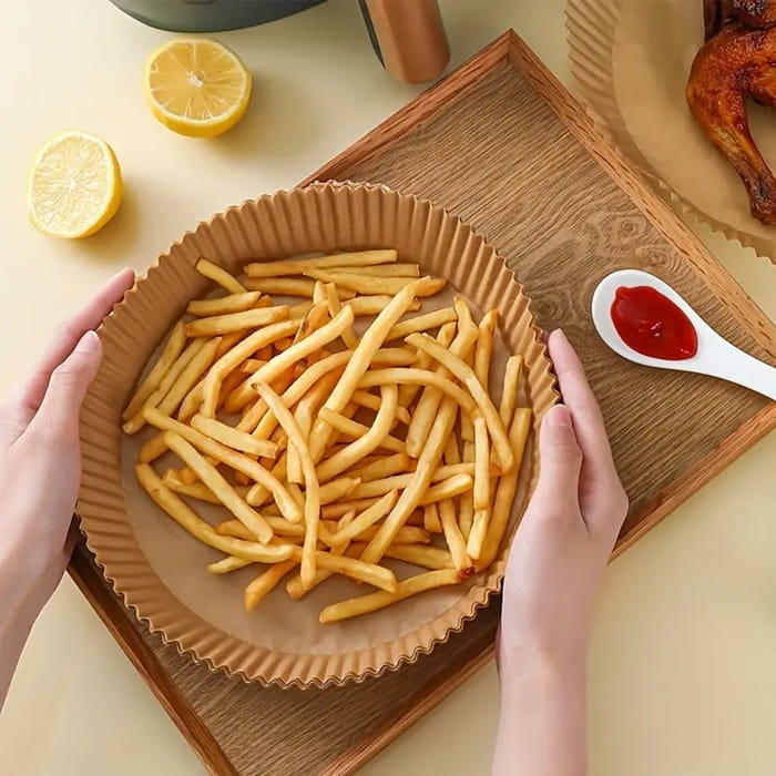 Papier do pieczenia wkład do frytkownicy powietrznej AIR FRYER 20cm/100szt-16b095c13e7ab213271801bbbd2723c6