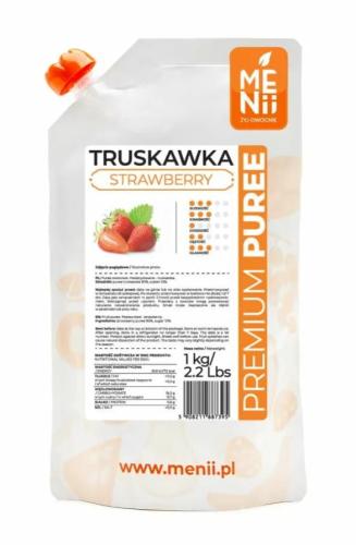 Pulpa owocowa TRUSKAWKA  1kg PremiumPuree MENii-b1b80325f836bd34d13d98dd270b6229