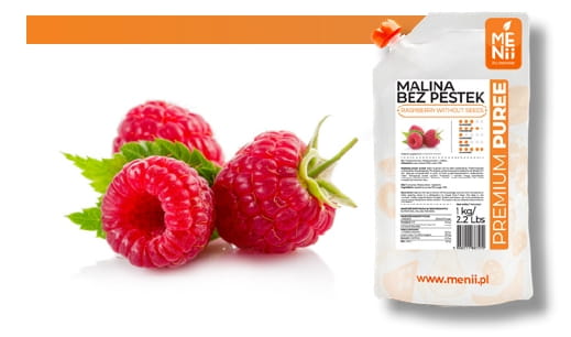 Pulpa owocowa MALINA  1kg PremiumPuree MENii-cf4b7f99f2c9b67a1e9acc78bf21bf0c
