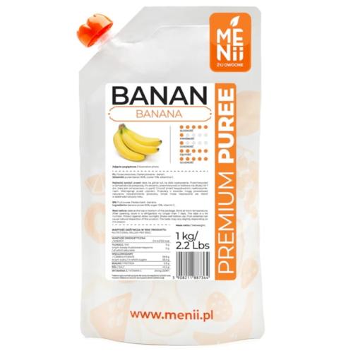 Pulpa owocowa BANAN 1kg PremiumPuree MENii-3aebe110f8f9d07d461b2784286a5fd8