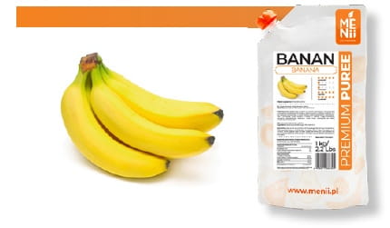 Pulpa owocowa BANAN 1kg PremiumPuree MENii-b24dea1ffa760b1ea68013381a053c49