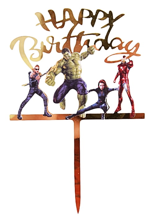 Topper akrylowy na tort Happy Birthday AVENGERS-83ae195b279740e885911b15a0acb5db