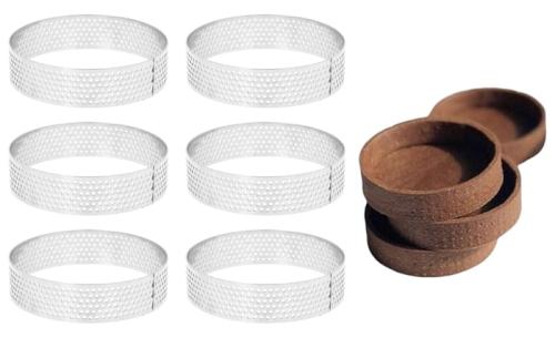 Forma rant do tarty perforowany fi=8cm / 6szt zestaw rantów-32077b6cb7ffe2d35f02fe4617a5e0b4