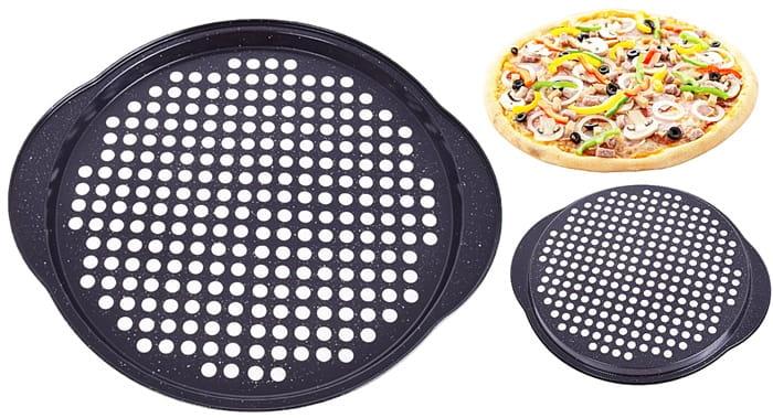 Blacha do pieczenia pizzy 33cm z uchwytami nieprzywierająca-70c99e4cc3be858e18c158c8827a2c70