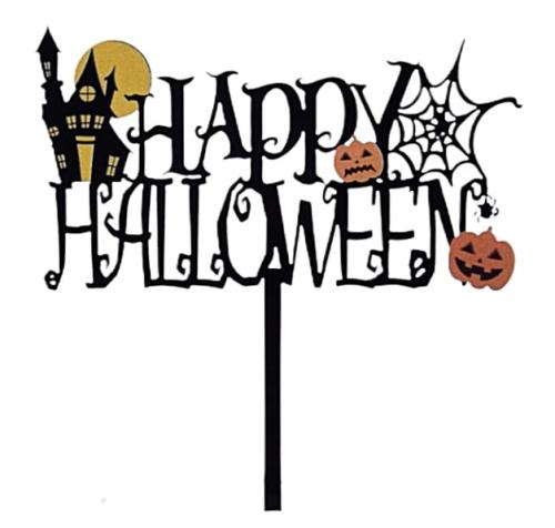 Topper akrylowy na tort HAPPY HALLOWEEN wz5-266c59a572cbe295e6ce71f24618e057