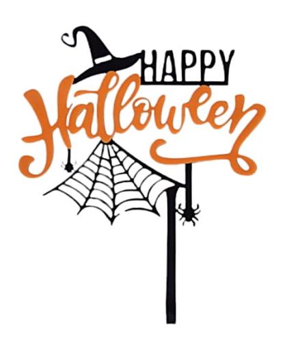 Topper akrylowy na tort HAPPY HALLOWEEN wz1-7310b836b9f7f9e6768e2d832c9540f1