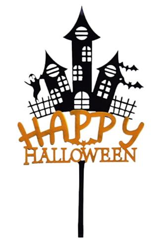 Topper akrylowy na tort HAPPY HALLOWEEN wz4-5e2eb5a1299b1b4fce06c802fbb0fae5