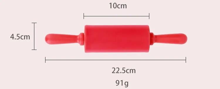 Wałek do ciasta silikonowy mały CZARNY 22cm-5a22e9583015acf8fabd98fc9e6fb972