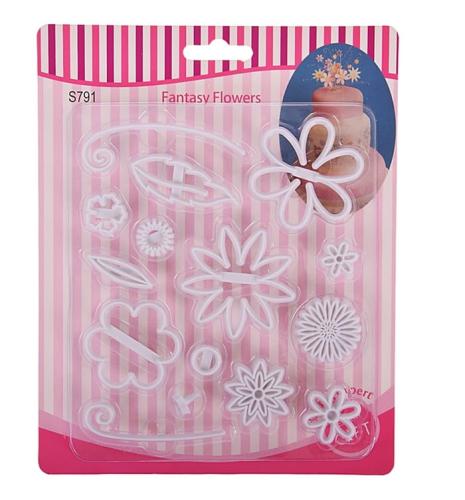 Wykrawacze foremki  do masy cukrowej Kwiaty Fantasy Flower zestaw wykrawaczy
