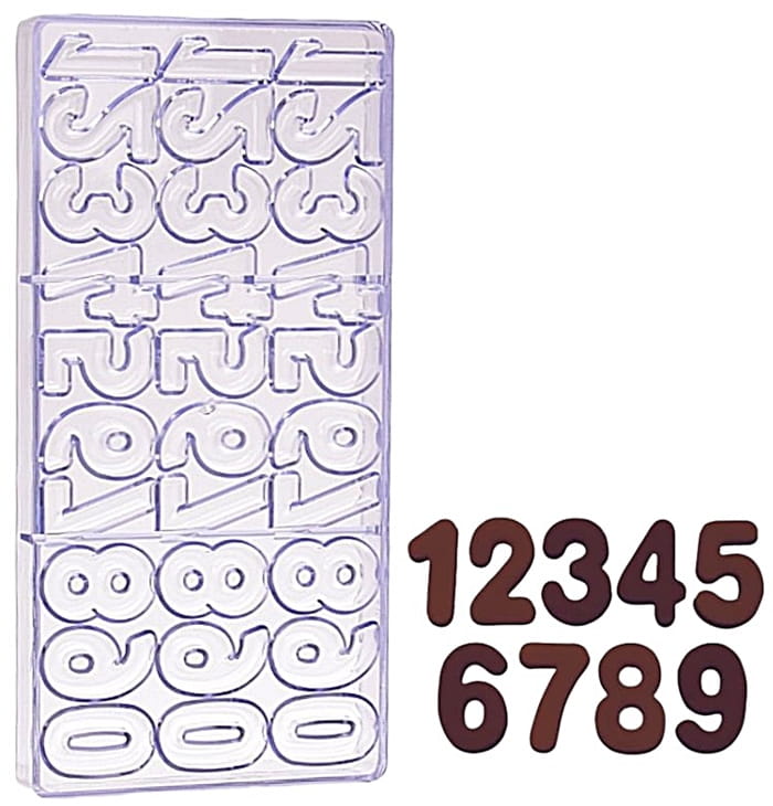 Forma do czekolady z poliwęglanu CYFRY-56bfb4e6e5c18d8e1581c3c5b147f47e