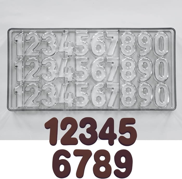 Forma do czekolady z poliwęglanu CYFRY-501b3d8ffad94402d06ecd2cd7eaed20