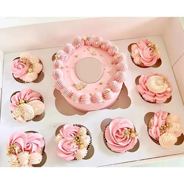 Pudełko na Bento Box XL 33x26x13cm biało-transparentne na muffiny i torcik-02de42bbe7f28d5b57f48f3a9a56f1a4