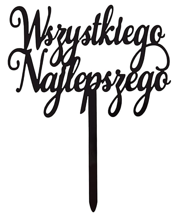 Topper na tort WSZYSTKIEGO NAJLEPSZEGO akrylowy czarny-0916b5013a3e5b4bdc824165a4e69081