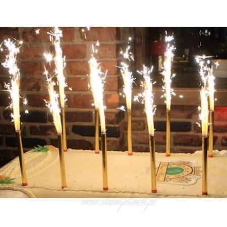 Fontanna Tortowa 25 cm Złota Zestaw  4 sztuki-69494ad0e8cefff097a52fdcebf1a176