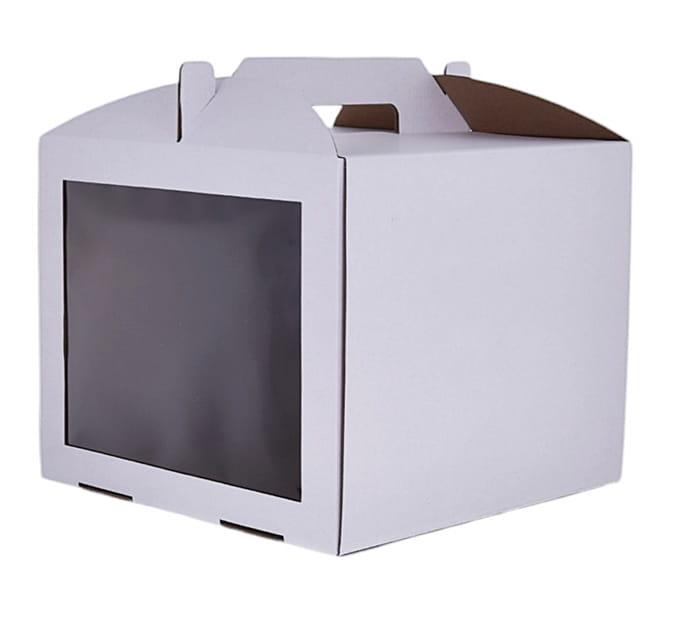 Pudełko na tort 30x30x20cm białe z oknem i uchwytem MOCNE 3W-4a7f2f3037b21b197ca263e866a36ac2