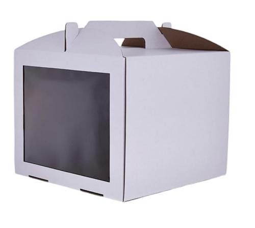 Pudełko na tort 30x30x30cm białe z oknem i uchwytem MOCNE 3W-5cad6980f5158b4521edf11523779034