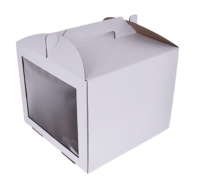 Pudełko na tort 30x30x30cm białe z oknem i uchwytem MOCNE 3W-e3b105e5cb4214423f6ac63df26e4303