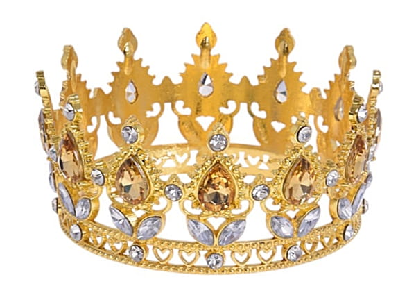 Ozdoba na tort KORONA złoto srebrna topper 8cm-49915b611420b48acc73b64d1ffd27c8
