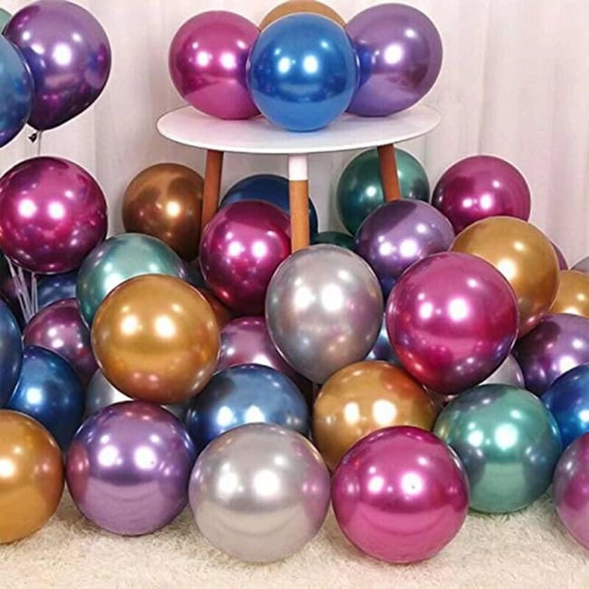 Balony urodzinowe metaliczne mix kolor  30cm 100szt-3e8416321502d89929179cf103e39fae