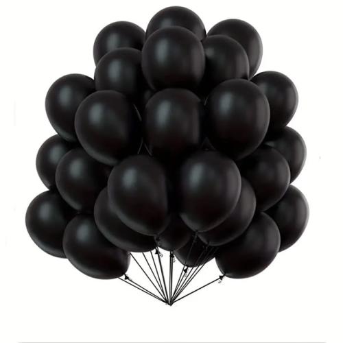 Balony urodzinowe czarne 30cm  100szt-d1a6bbfea9da558ad1563add8d0d5fc3