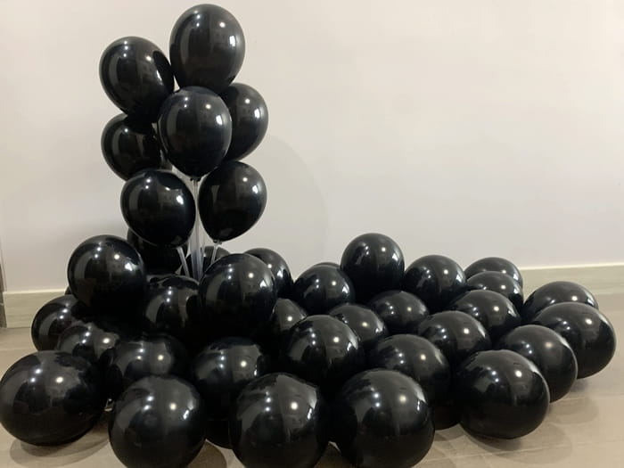 Balony urodzinowe czarne 30cm  100szt-70664a86f9b6b924cabd9d09095b6af1