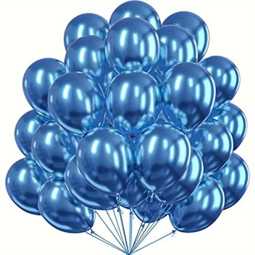 Balony urodzinowe metaliczne niebieskie 30cm 100szt-28e628c1f1e3b1a9929a651481d44c62