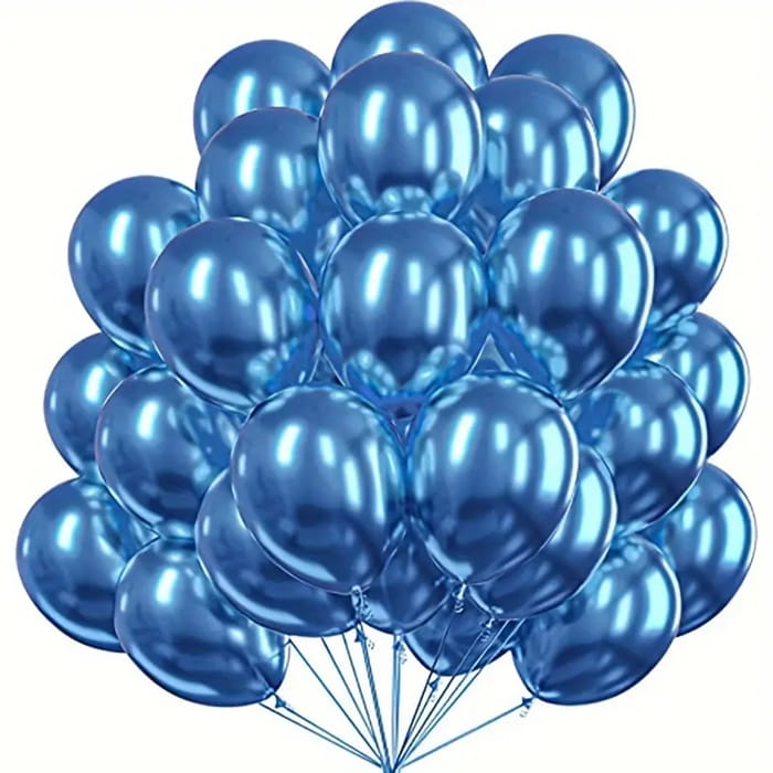 Balony urodzinowe metaliczne niebieskie 30cm 100szt-28e628c1f1e3b1a9929a651481d44c62