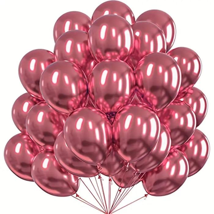 Balony urodzinowe metaliczne czerwone 30cm 100szt-46bfc900209151c0be663eeda00b9653