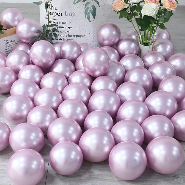 Balony urodzinowe metaliczne różowe 30cm 100szt-07daae0ab1d8faface9bbeb3a8e5c608
