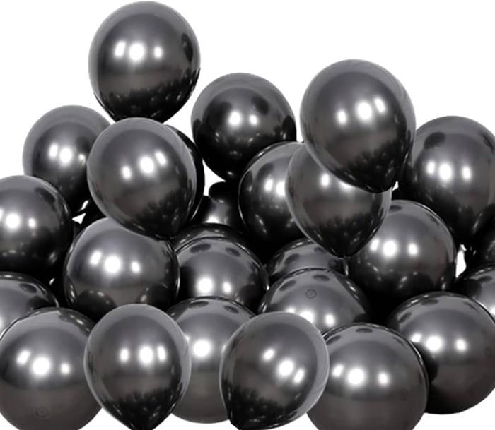 Balony urodzinowe metaliczne czarne 30cm 100szt-92e0aa36a4cf6b0edb5fee8cce44e968