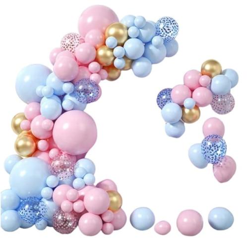 Girlanda balonowa niebiesko różowa zestaw 106szt balony taśma-3d399045114279875631e0f00b1ffd95