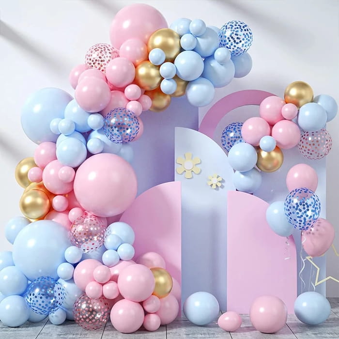 Girlanda balonowa niebiesko różowa zestaw 106szt balony taśma-44c300077974f685c185ca581c55881d