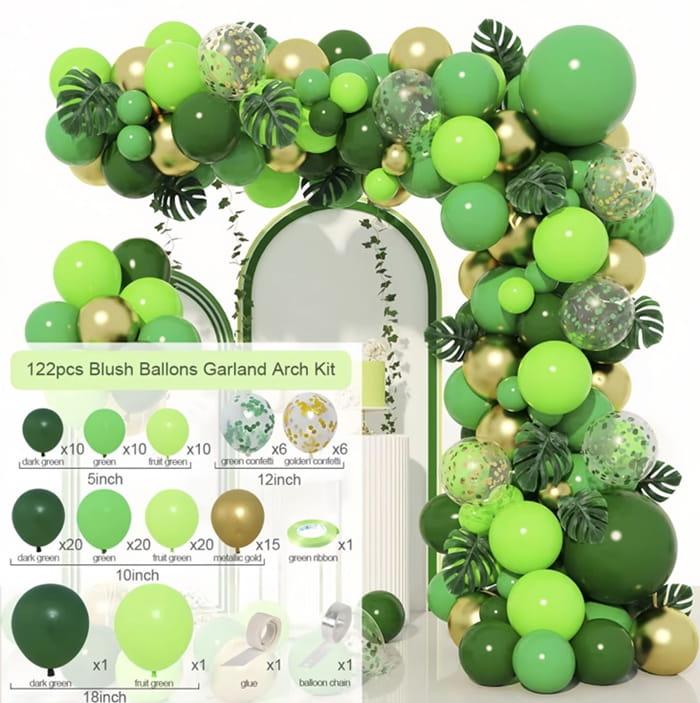Girlanda balonowa zielona zestaw 122szt balony taśma-606e460d0c20b7424c3f6c679a8d31ca