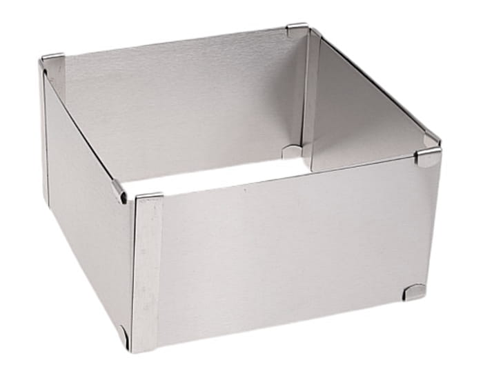 Rant regulowany wysoki 8cm prostokątny  15x15/28x28cm forma blacha do pieczenia-93cb325b57330b00eea1e5eeef6f39ee