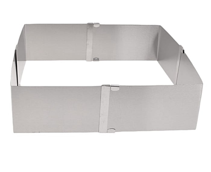 Rant regulowany wysoki 8cm prostokątny  15x15/28x28cm forma blacha do pieczenia-448d6641d04244a2a233adaf2b4a84d3