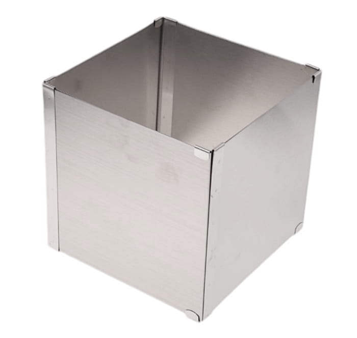 Rant regulowany wysoki 15cm prostokątny 15x15/28x28cm forma blacha do pieczenia-44661852d25fb845ad23517ac6785d31